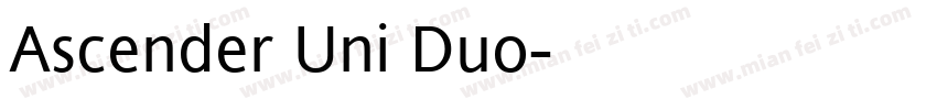 Ascender Uni Duo字体转换